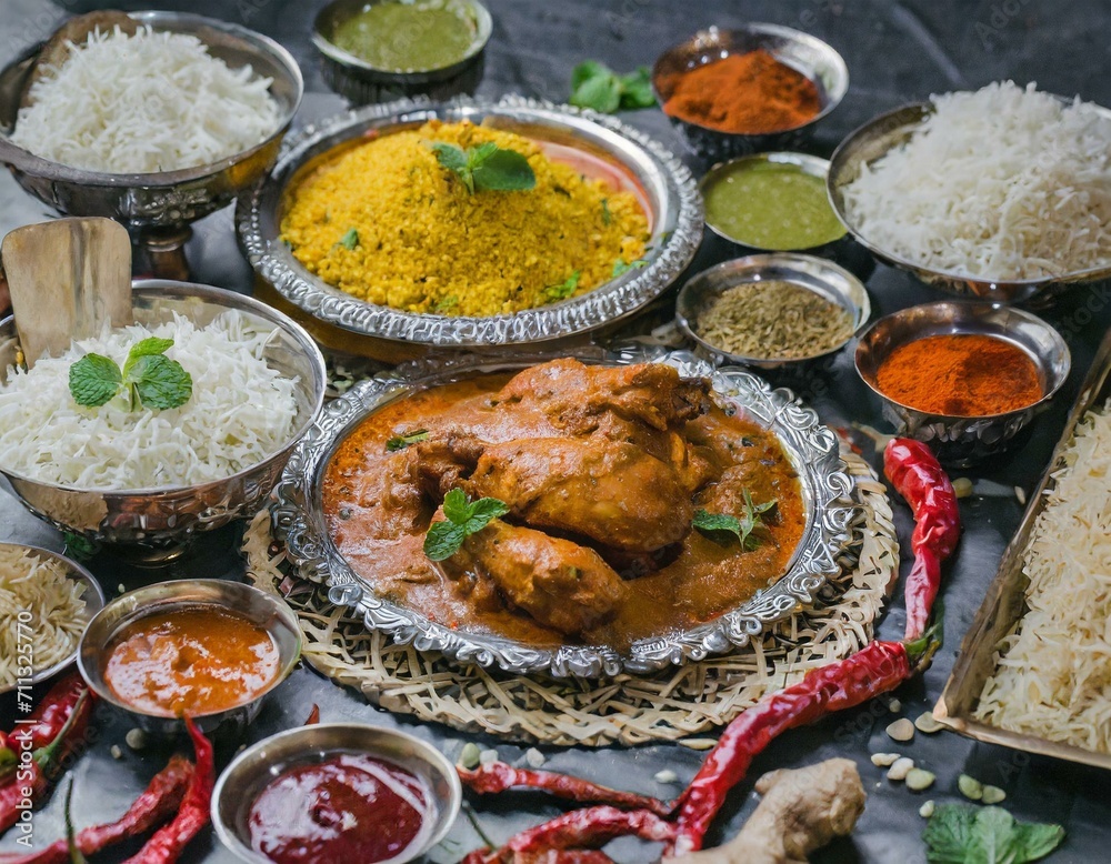 India,Handmade,curry,rice,Sauces,spices, Indian cuisine, eat, food,Seasoning,chicken India,Handmade,curry,rice,Sauces,spices, Indian cuisine, eat, food,Seasoning,chicken