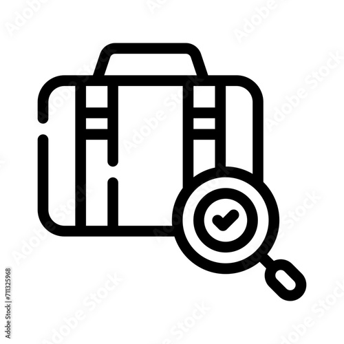 suitcase line icon