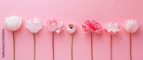 pink and white background full of pink flowers flowers © ArtCookStudio