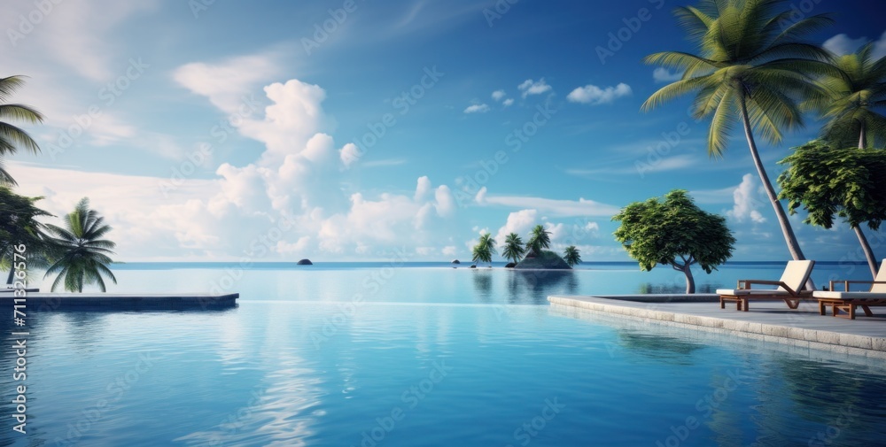 the swimming pool by lake tiki maldives