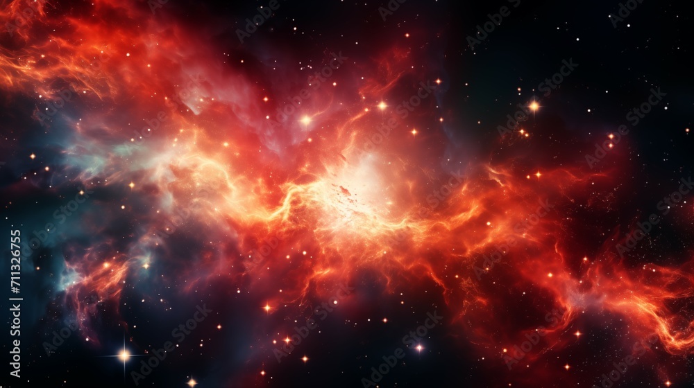 Stunning Cosmic Nebula Space Scene with Vibrant Colors