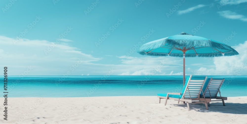 Fototapeta premium on the beach at an oceanfront resort