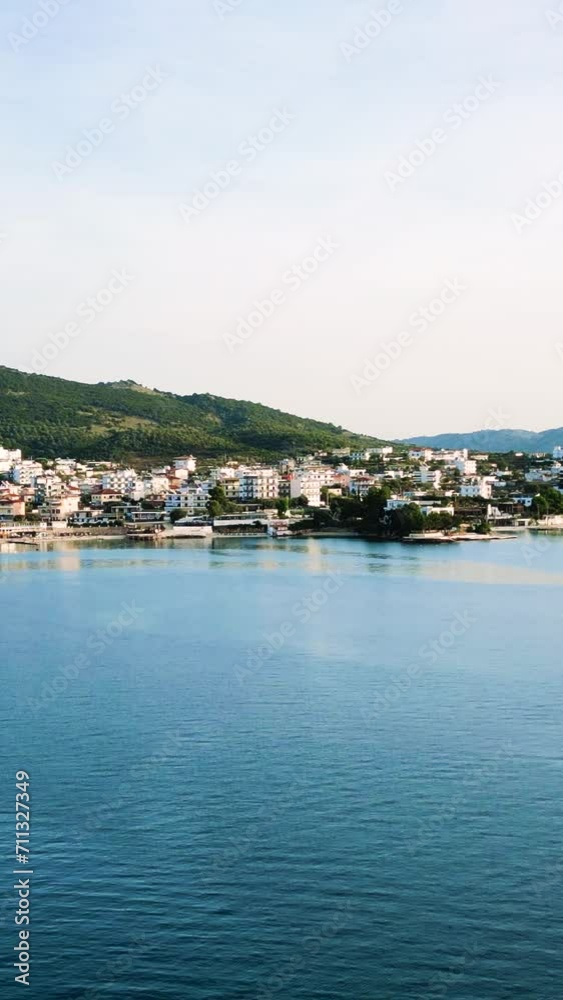 Aerial View of the Albanian Riviera at the Bay of Ksamil Aerial View of the Albanian Riviera at the Bay of Ksamil