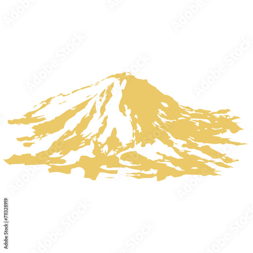 金色の山の風景のイラスト素材 ベクター