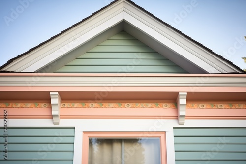 dentil molding on a freshly painted georgian cottage facade