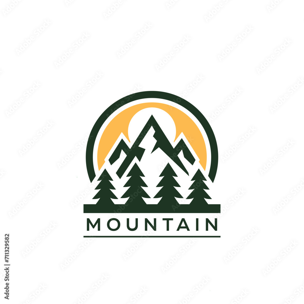 The Mountain Vector Logo Template.