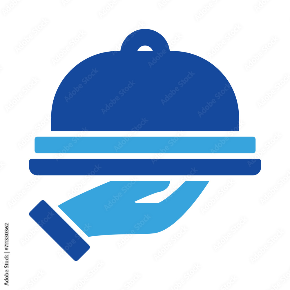 Food service icon vector or logo illustration glyph color style Food service icon vector or logo illustration glyph color style