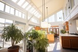 sunlightfilled atrium with indoor plants
