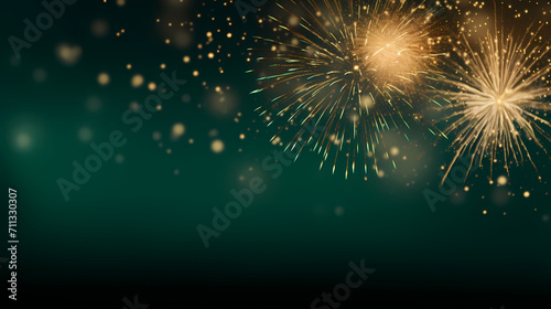 Beautiful creative holiday background with fireworks and sparkles