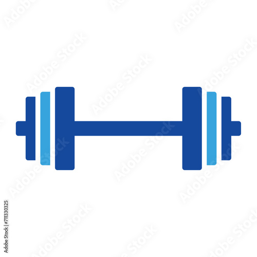 Dumbbell icon vector or logo illustration glyph color style