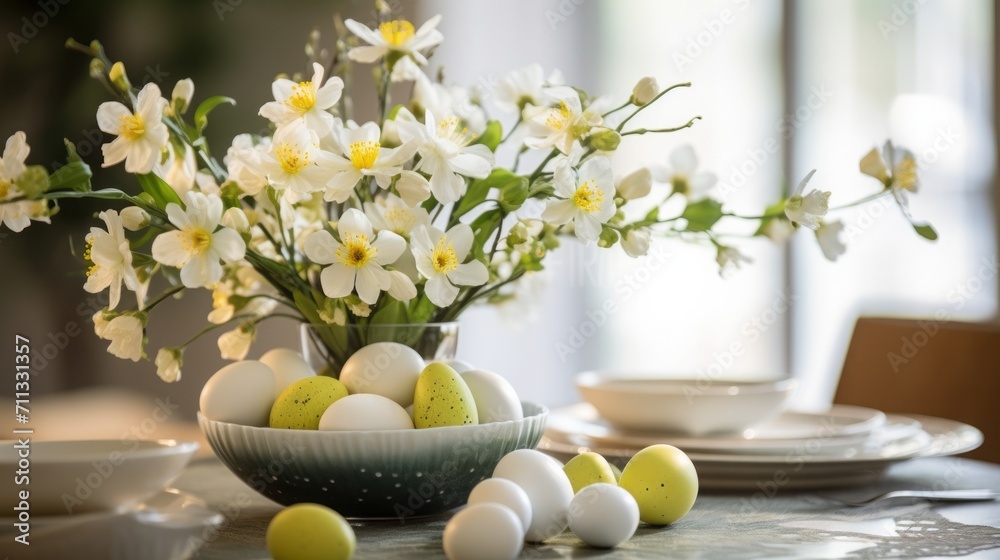 
Stylish shots of elegant floral arrangements designed for Easter celebrations, emphasizing the beauty of spring blooms and festive decor