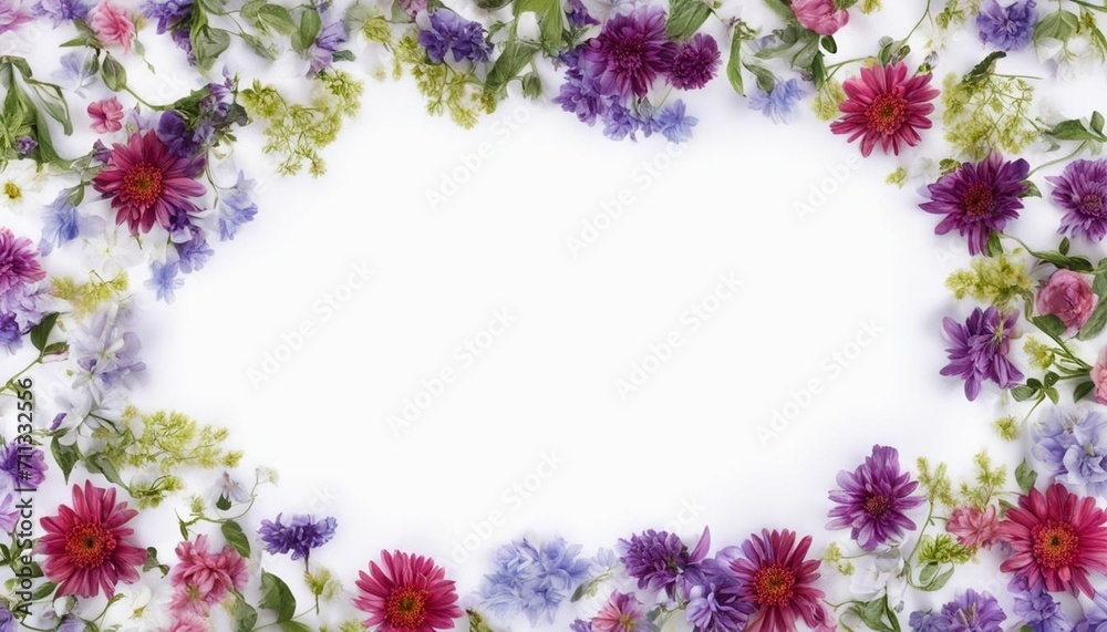 frame of flowers