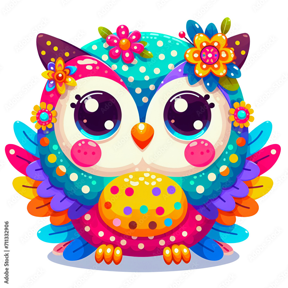 Cute colorful owl sticker png. Cute colorful owl sticker png.