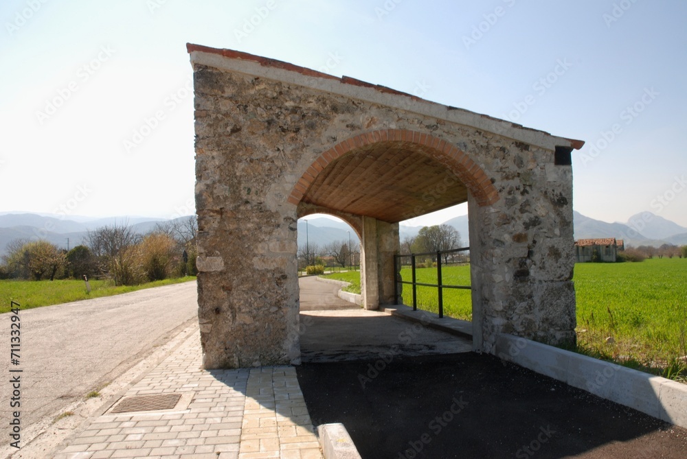 Naklejka premium PAESAGGIO URBANO DI PADULA,SUD ITALIA.