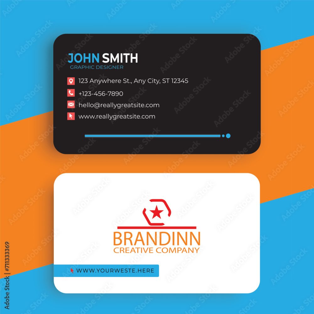 Classic business card layout design Classic business card layout design