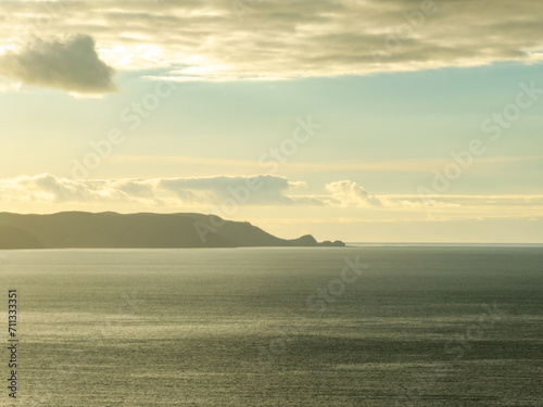 View to Cape Reinga from Spirits Bay, Northland, New Zealand.