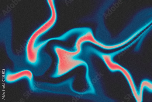 Grainy noise texture, abstract gradient background. y2k futuristic design. Colorful liquid metal, retro backdrop © Alice