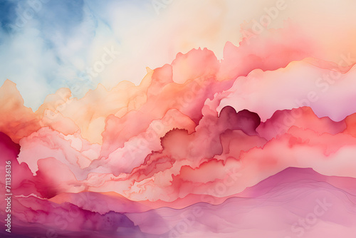 multi-colored watercolor background, abstract illustration, bright colors © Svitlana Sylenko