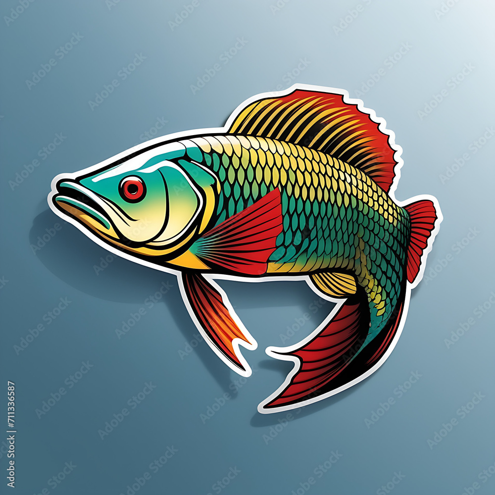 Arowana Odyssey: Vectorized 3D Sticker Delight Arowana Odyssey: Vectorized 3D Sticker Delight