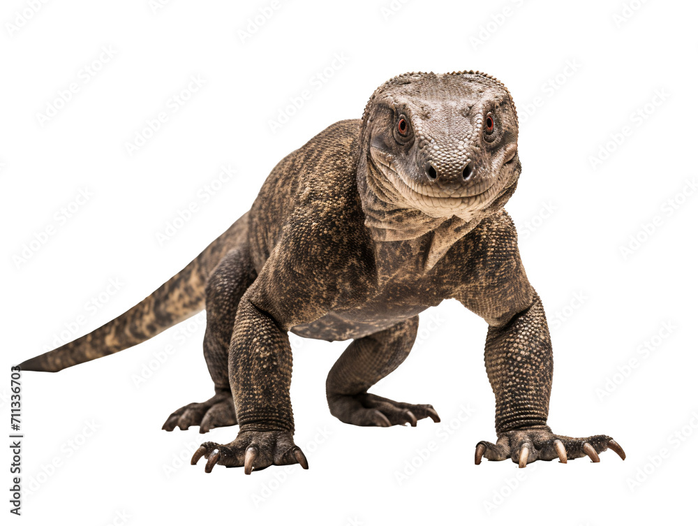 a lizard standing on a white background