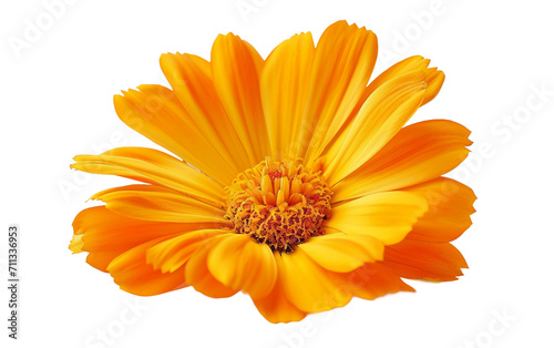 Marigold Flower on Transparent Background