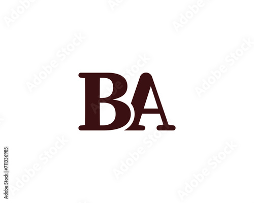 BA LOGO DESIGN VECTOR TEMPLATE