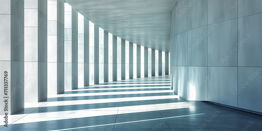 Fototapeta premium Long tunnel with columns,abstract background