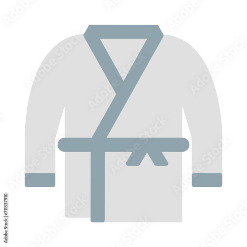 bathrobe icon vector or logo illustration flat color style