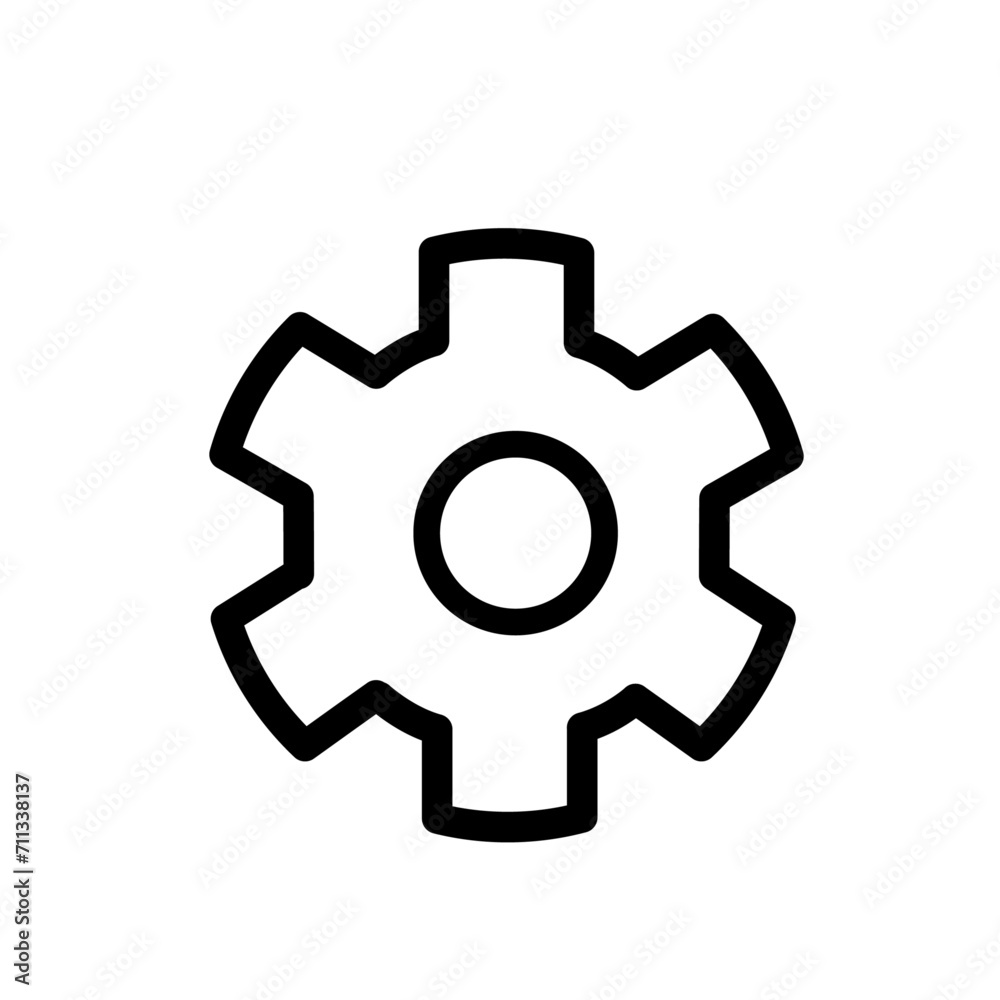 Setting icon line art, Tools, Cog, Gear Sign Isolated on white background. Help options account concept. Setting icon line art, Tools, Cog, Gear Sign Isolated on white background. Help options account concept.
