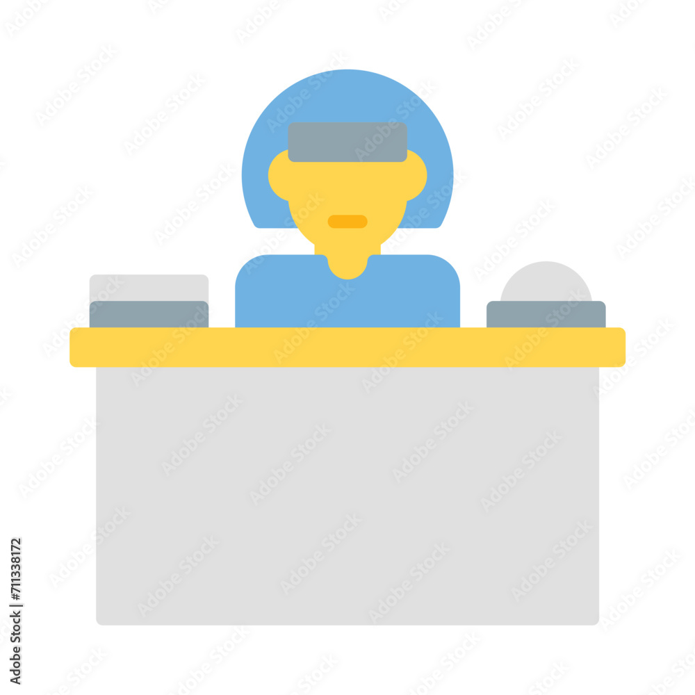 reception icon vector or logo illustration flat color style