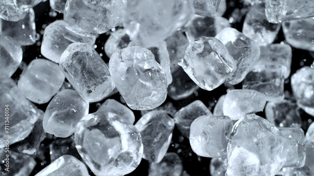 Crushing Ice Explosion Texture Background, Close-up Crushing Ice Explosion Texture Background, Close-up