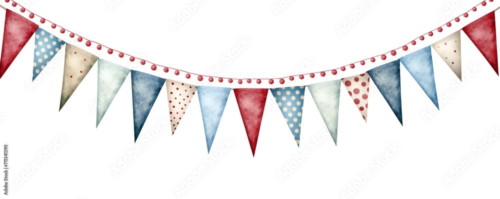 Obraz premium Empty birthday banner sign on white background Generative Ai