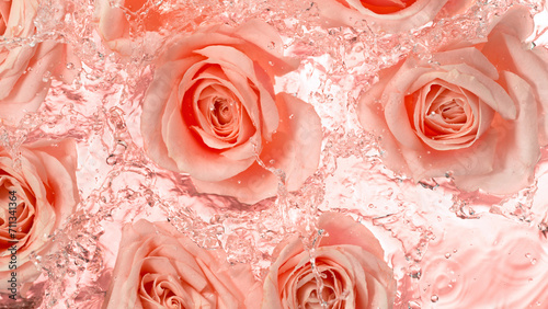 Close-up of rose blossoms f...