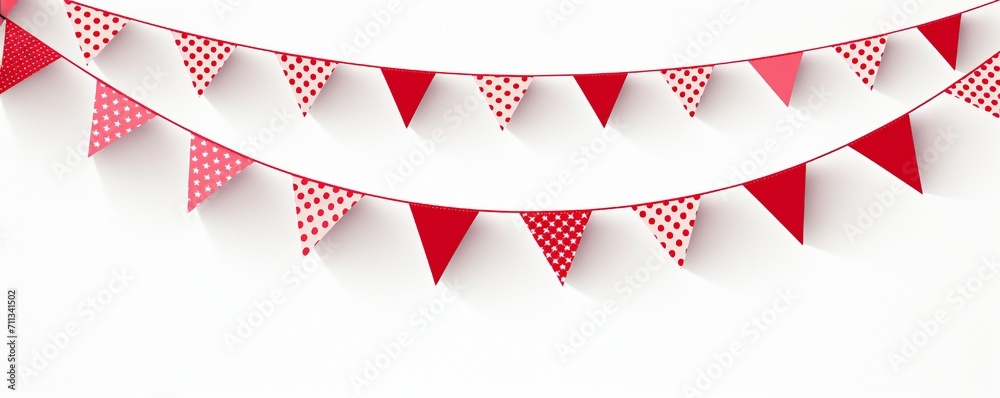 Empty birthday banner sign on white background Generative Ai Empty birthday banner sign on white background Generative Ai