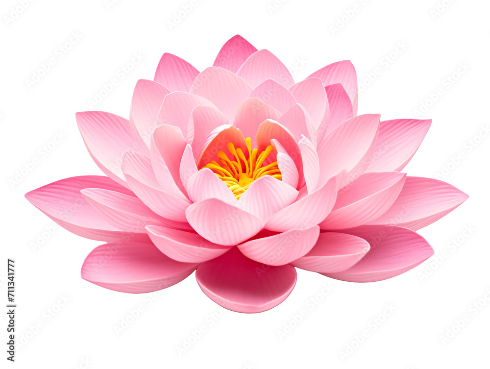 pink lotus isolated on white