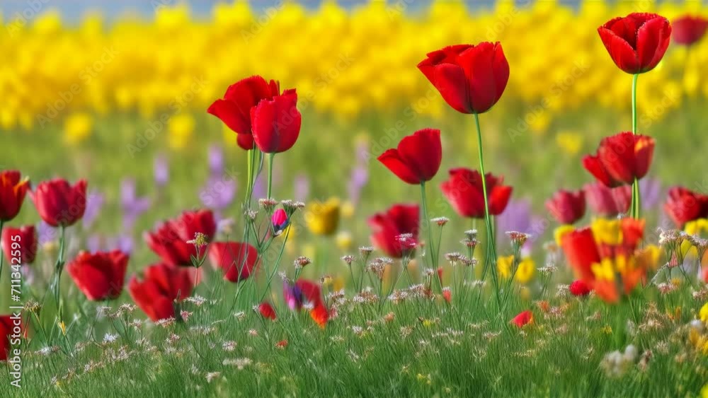 A colorful field of tulips in full bloom, reflecting the vibrancy of spring and the beauty of nature.
A colorful field of tulips in full bloom, reflecting the vibrancy of spring and the beauty of nature.