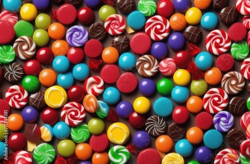 lots of colored candy background