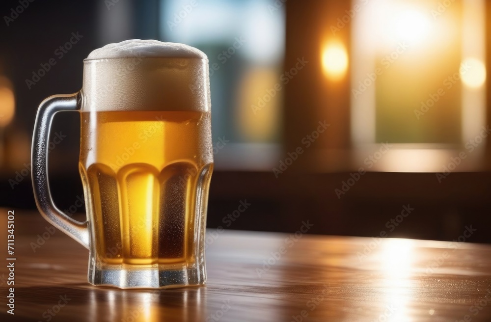 A glass of beer on a dark blurred background. Beer place for text A glass of beer on a dark blurred background. Beer place for text
