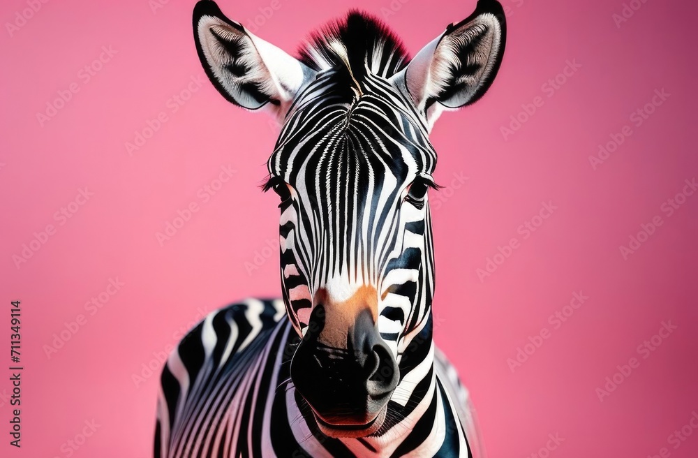 zebra on a pink background zebra on a pink background