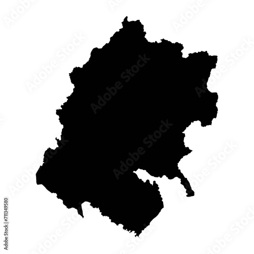 Sudurpashchim province map  administrative division of Nepal. Vector illustration.