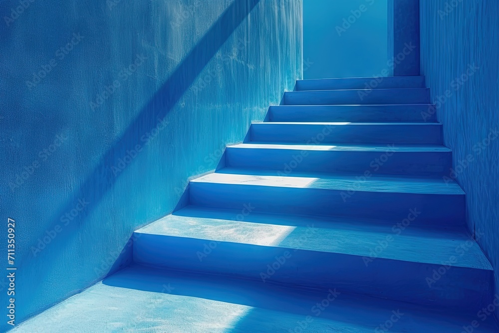 Fototapeta premium Minimalist abstract blue colorful gradients. Great as a mobile wallpaper, background.