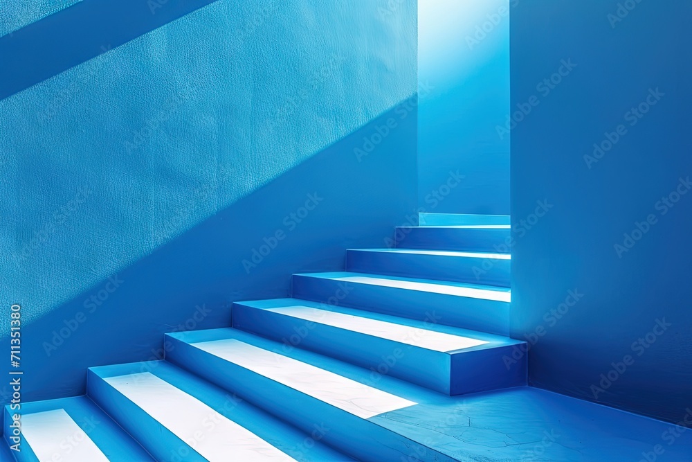 Fototapeta premium Minimalist abstract blue colorful gradients. Great as a mobile wallpaper, background.