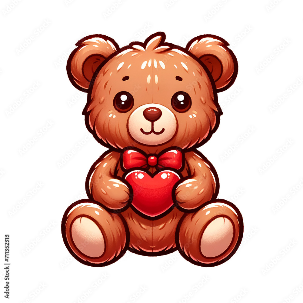 Obraz premium Teddy Bear Valentine Clip Art