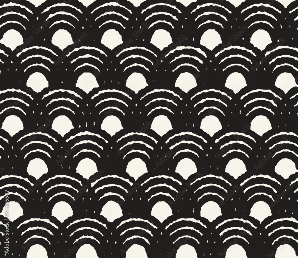 Vector seamless pattern. Repeating geometric elements. Stylish monochrome background design. Vector seamless pattern. Repeating geometric elements. Stylish monochrome background design.