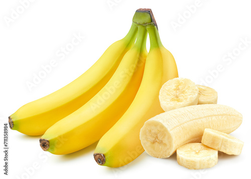 Isolated banana on white background
