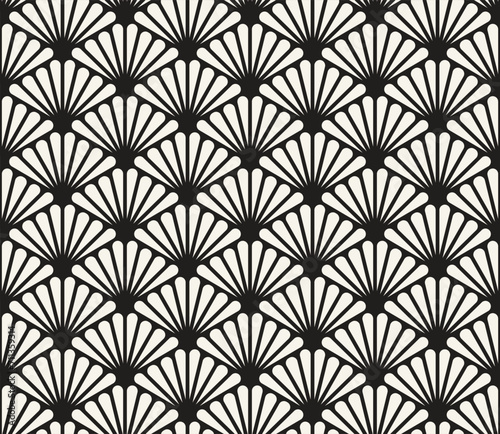 Vector seamless pattern. Repeating geometric elements. Stylish monochrome background design.