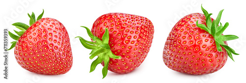 Wallpaper Mural Fresh strawberry orange isolated on white background Torontodigital.ca