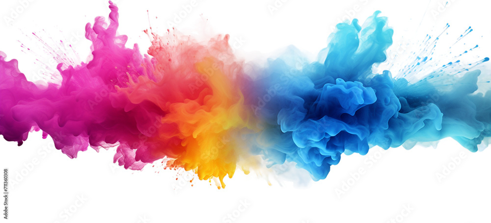 Holi Colorful powder explosion