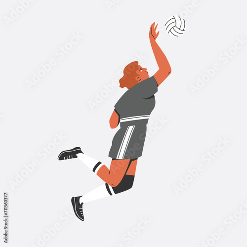 Volleyball Player Character Illustration