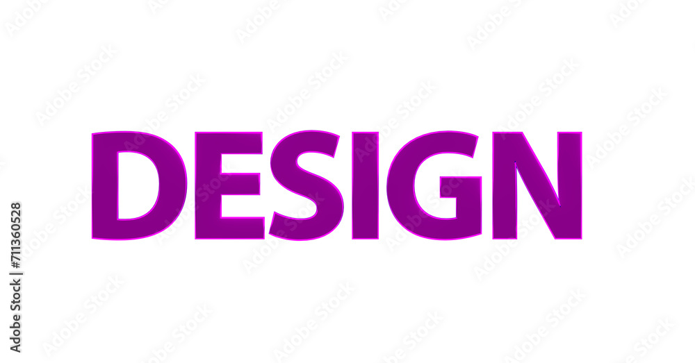 Design - pinke plakative 3D-Schrift, Gestaltung, Mode, Architektur, Produktdesign, Webdesign, Grafikdesign, Layout, Rendering, gerendert, Freisteller, Alphakanal